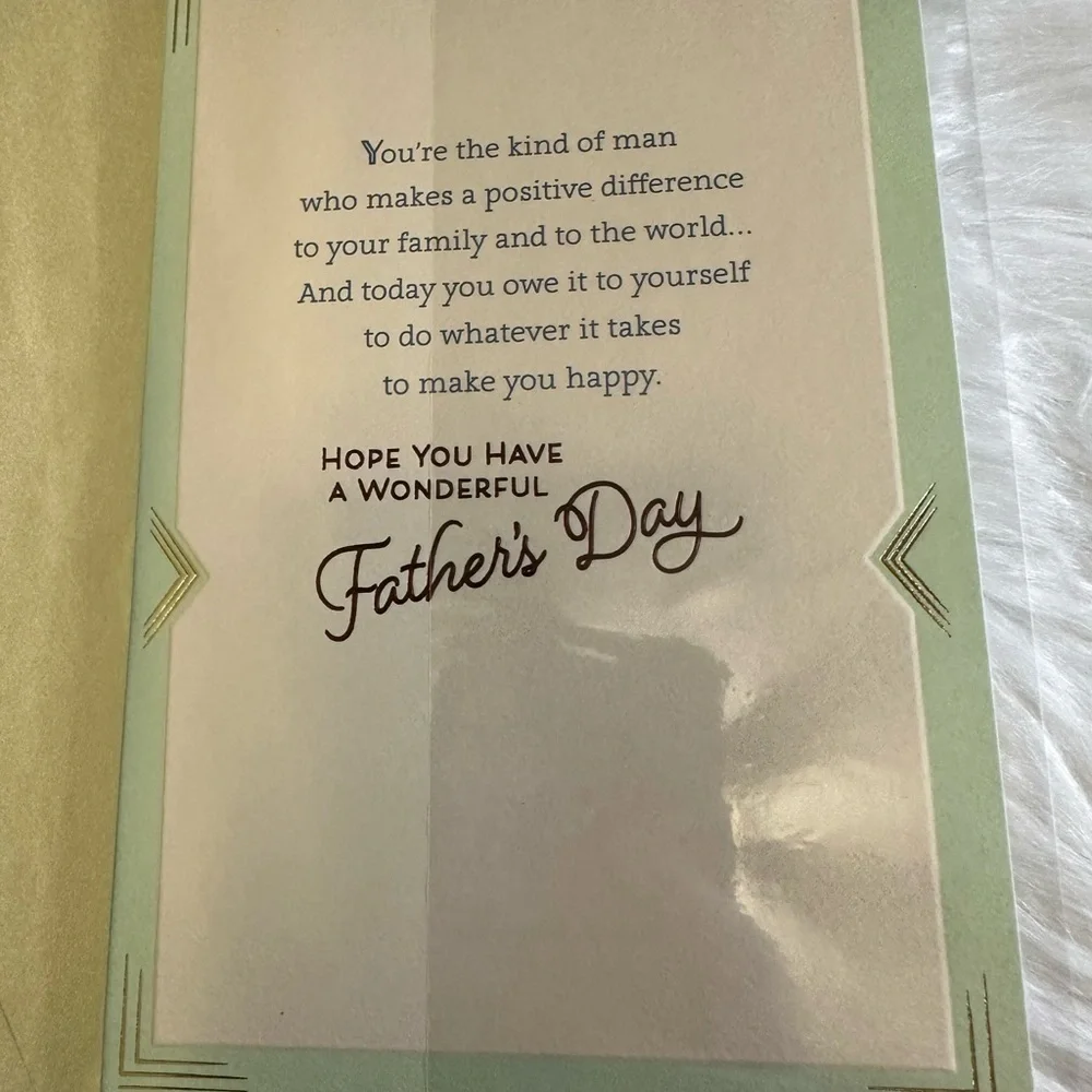 🩵5/$8 Grandpa Greeting Card with Blue and Gold Accents